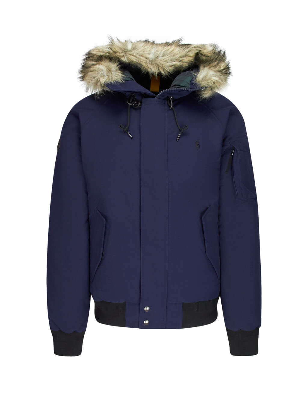 polo coat with fur