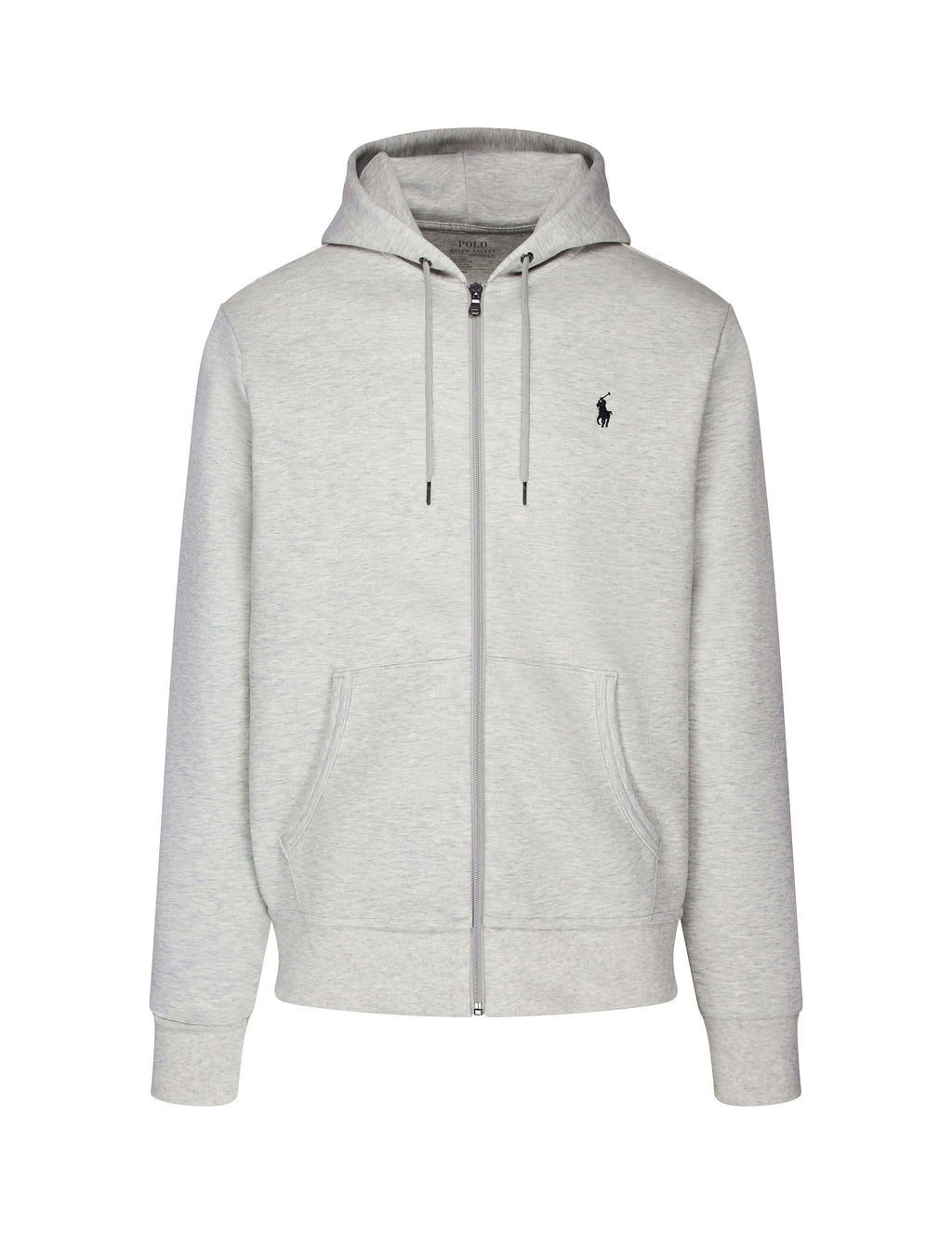 grey polo zip up hoodie