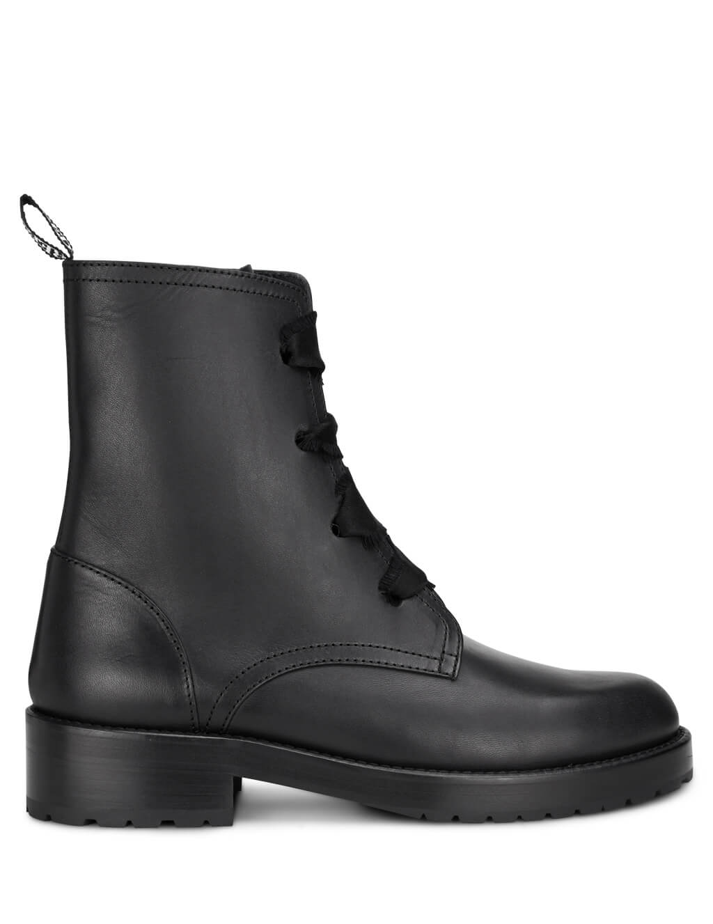 women's black army style boots