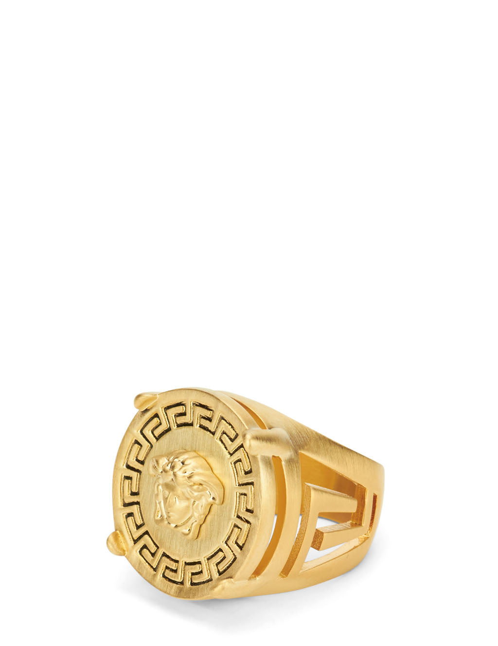 Gold Rapper Medusa Signet Ring 