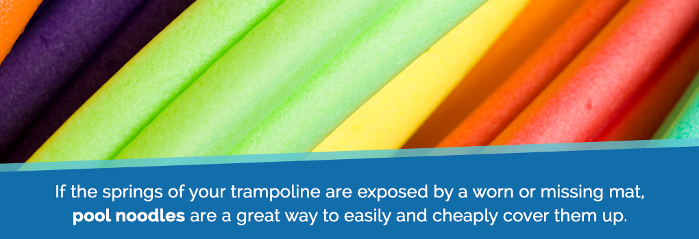 Pool Noodle Trampoline Safety Hack