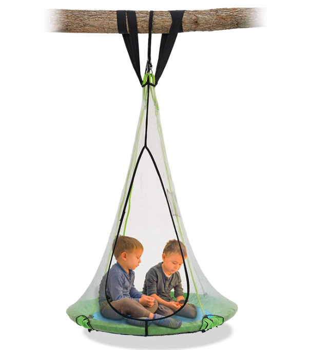 SkyBound 39 Inch Tree Swing Saucer Swing - Green/Blue