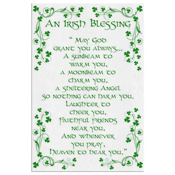 ☘️ An Irish Blessing Canvas Print Wall Art ☘️ – Éire In My Blood