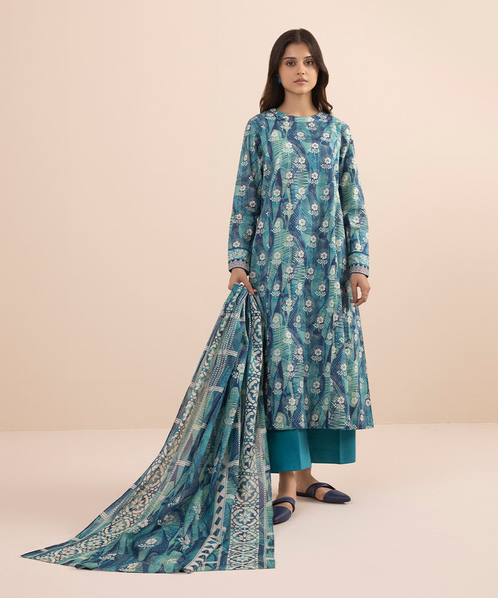 Printed unstitched suit designs