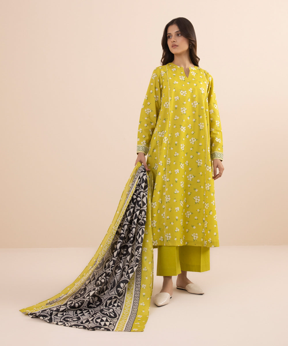 Printed unstitched suit designs