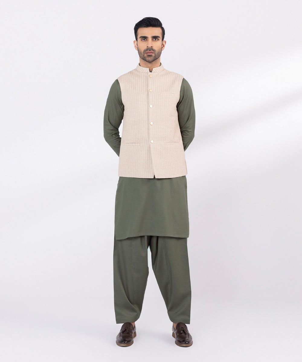 Waistcoats over gents shalwar kameez design