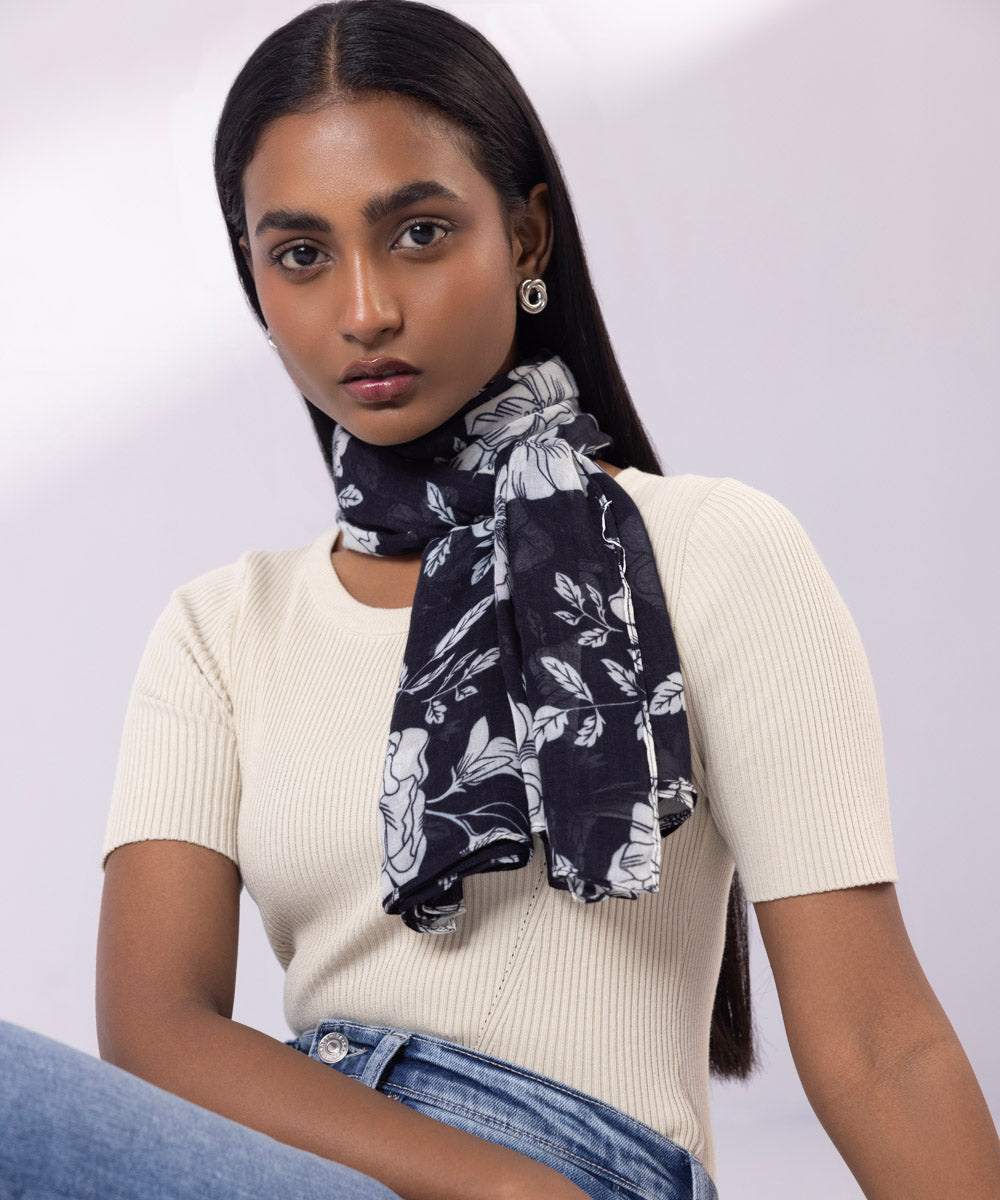 black floral scarf