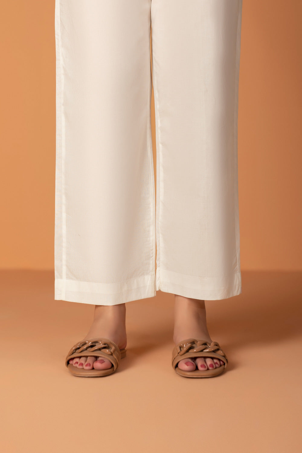 Embroidered Loose Straight Pant  So Kamal