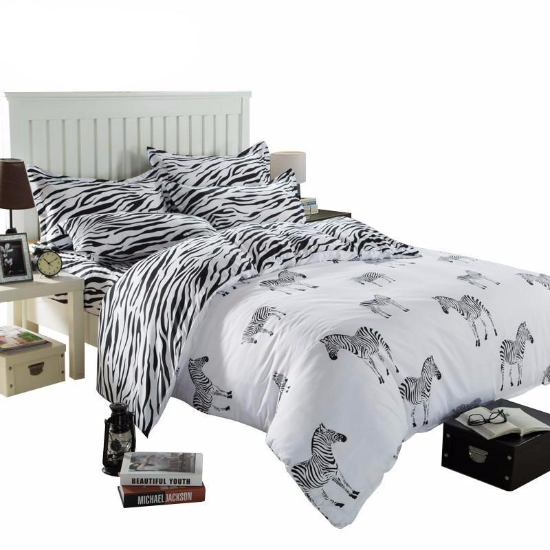 Zebra Print Bedding Set Novelty Finds