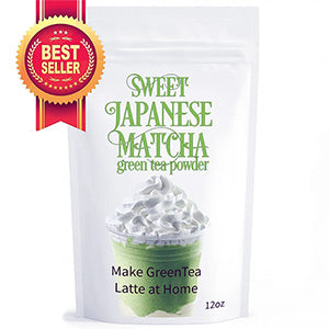 sweet Japanese matcha green tea powder