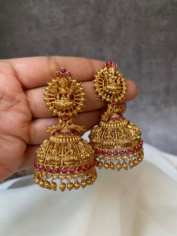 Antique Gold Jhumkas - Indian Jewellery Designs