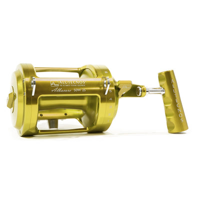 Alutecnos Albacore 50 Wide Two Speed Reel - Blue/Gold –