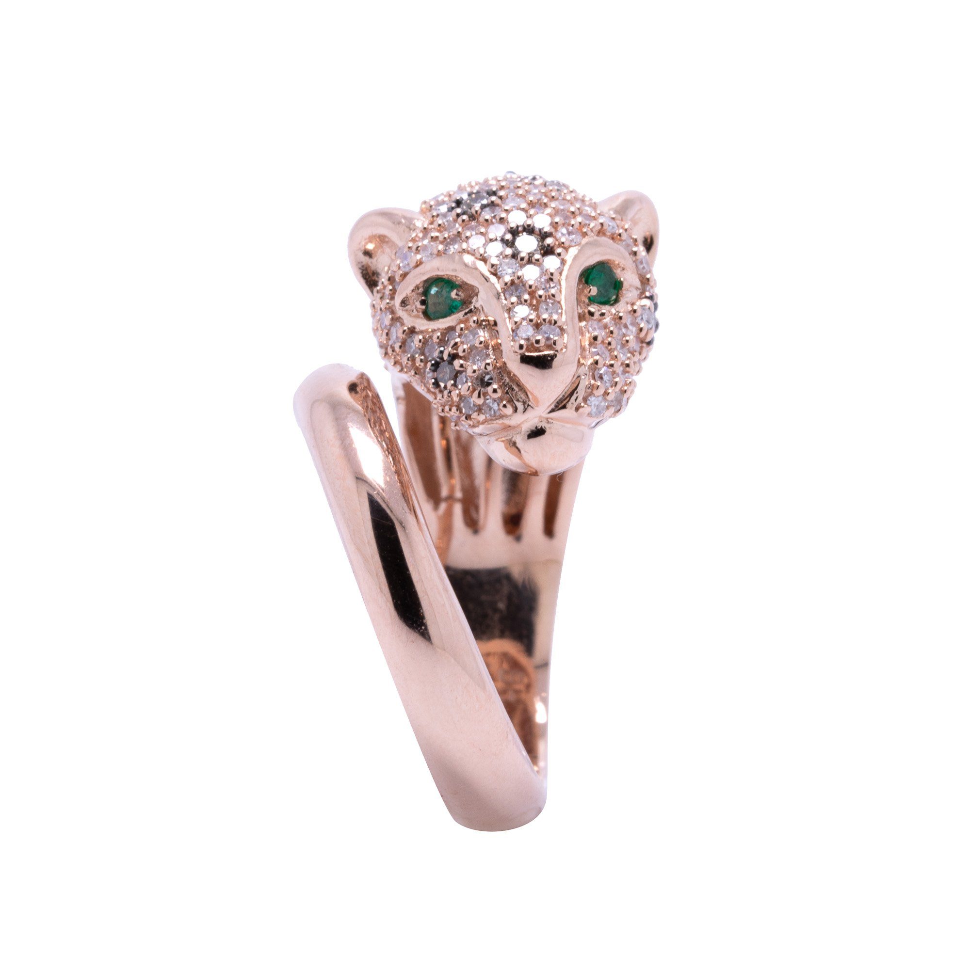 Effy Rose Gold and Diamond Panther Ring– Oliver Jewellery