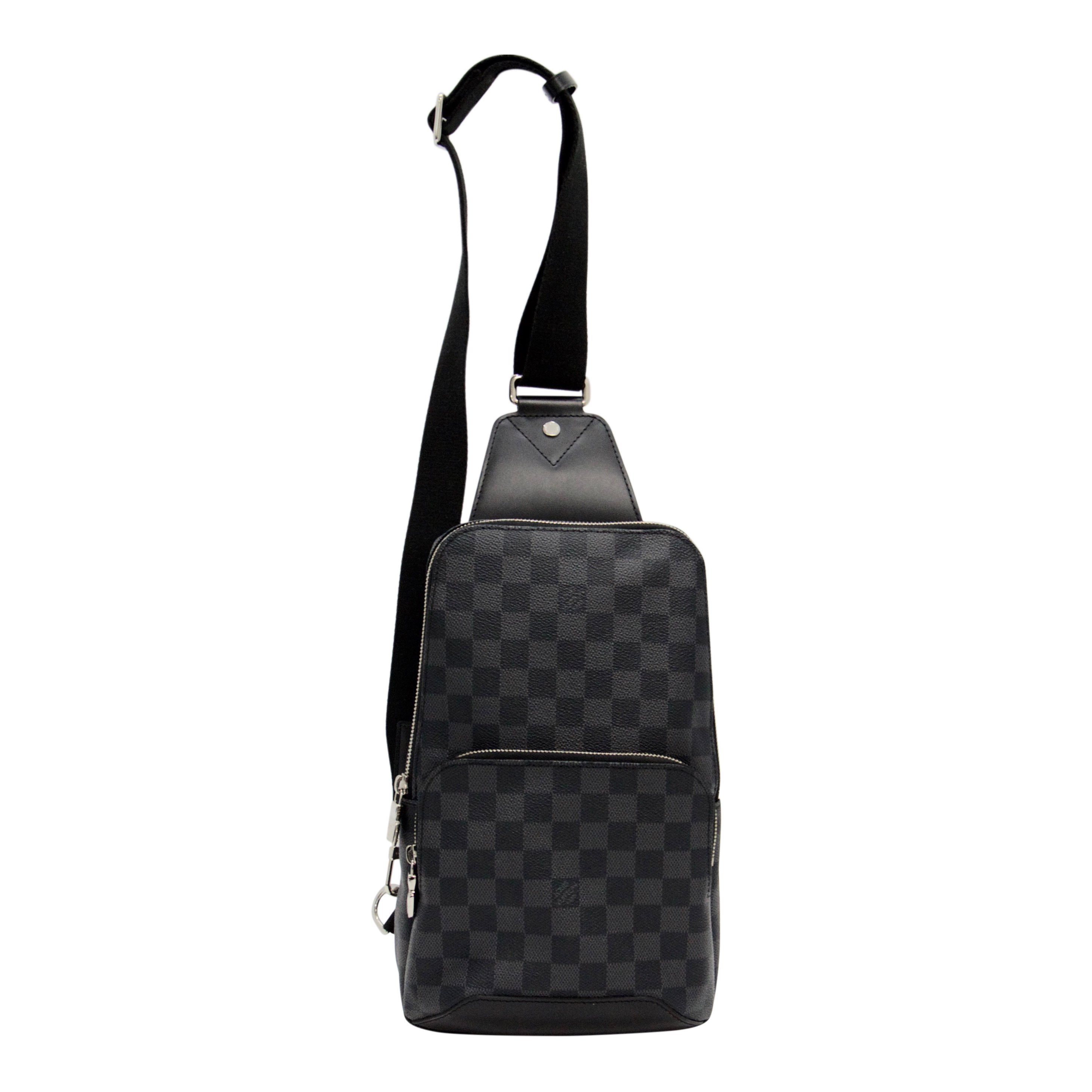 Preowned Louis Vuitton Avenue Sling Bag Damier Graphite Cross Body  AUTHENTIC LV