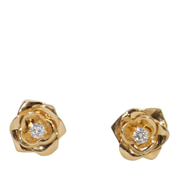 Piaget 18k Diamond Rose Earrings– Oliver Jewellery