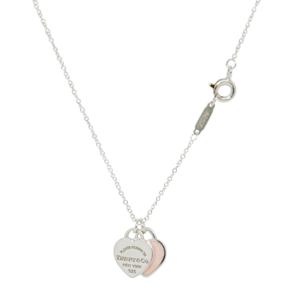 Tiffany & Co. Return to Tiffany Mini Double Heart Tag Pendant Necklace ...