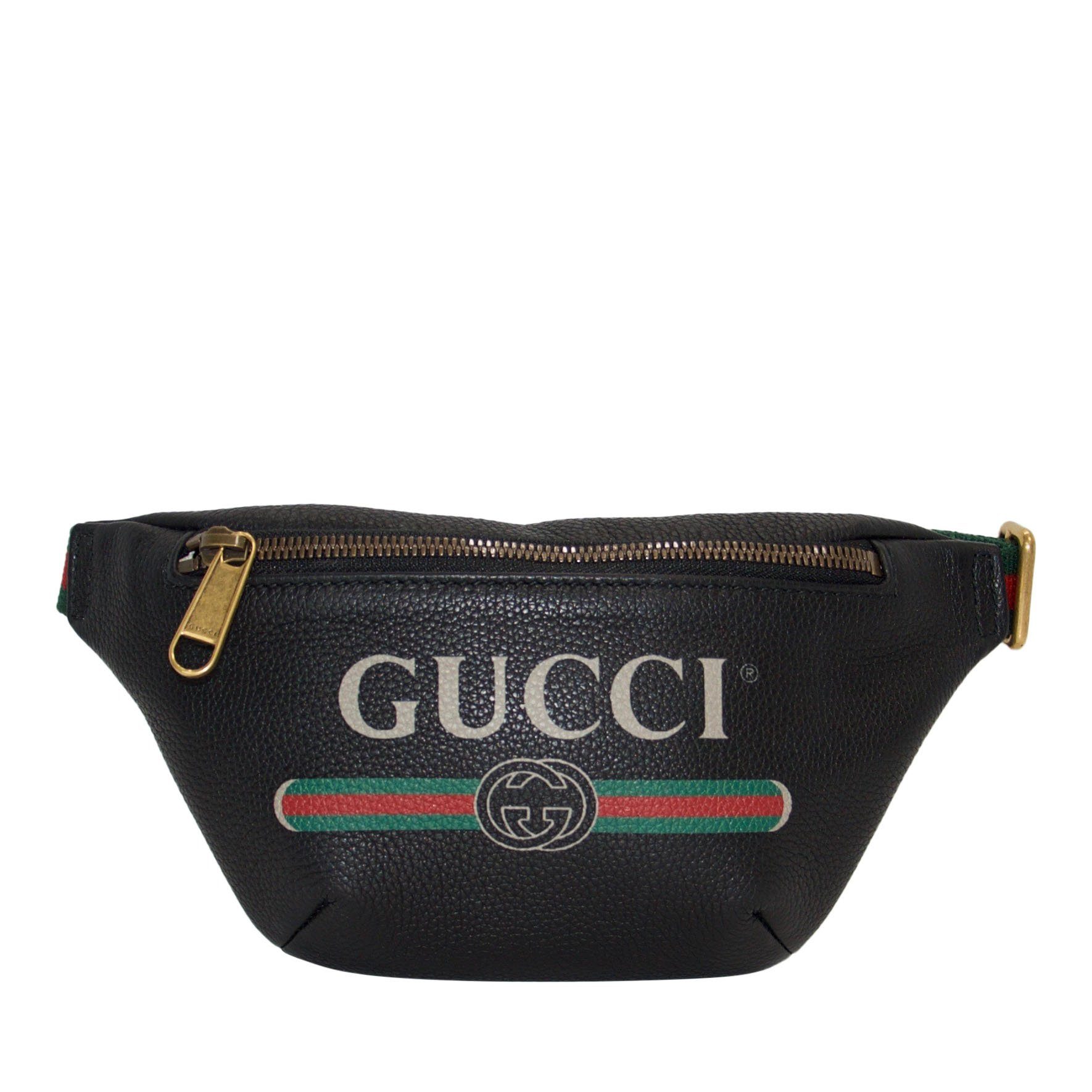 Gucci Small Print Leather Belt Bag– Oliver Jewellery