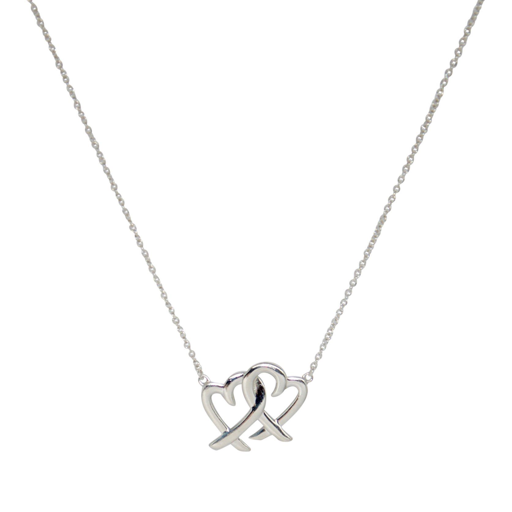 Tiffany & Co. Paloma Picasso Double Loving Heart Pendant Necklace