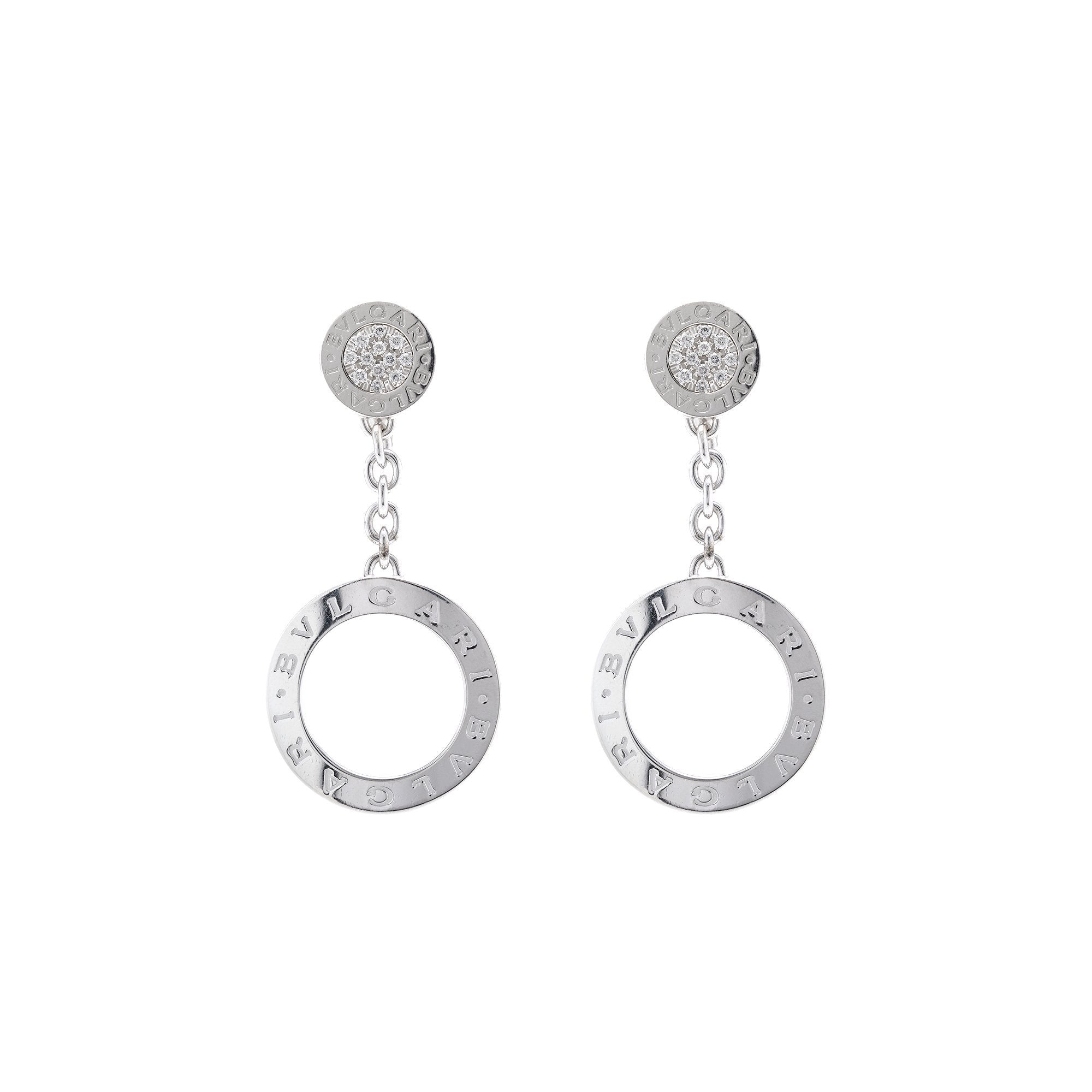 bvlgari silver earrings