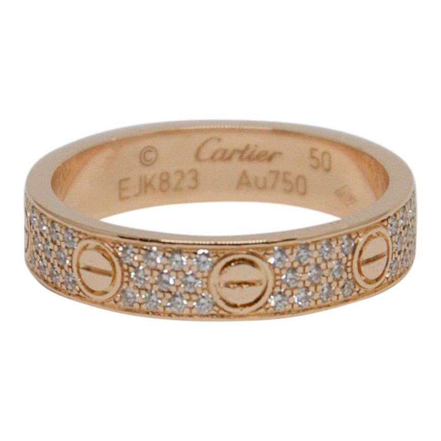 Cartier Pave Diamond Love Ring– Oliver Jewellery