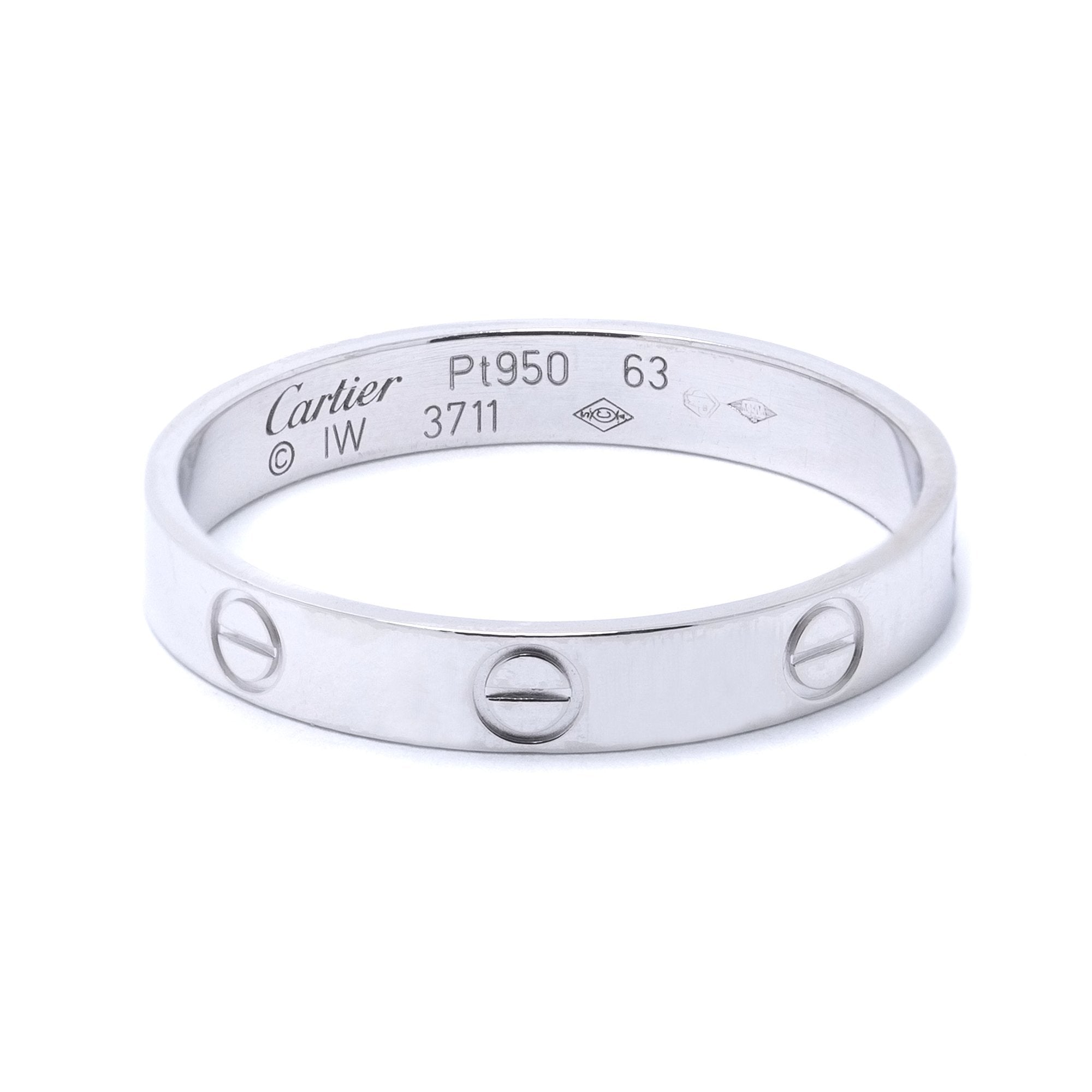 Cartier Platinum Love Wedding Band Ring Mens Jewellery Cartier 639167 ?v=1564089393