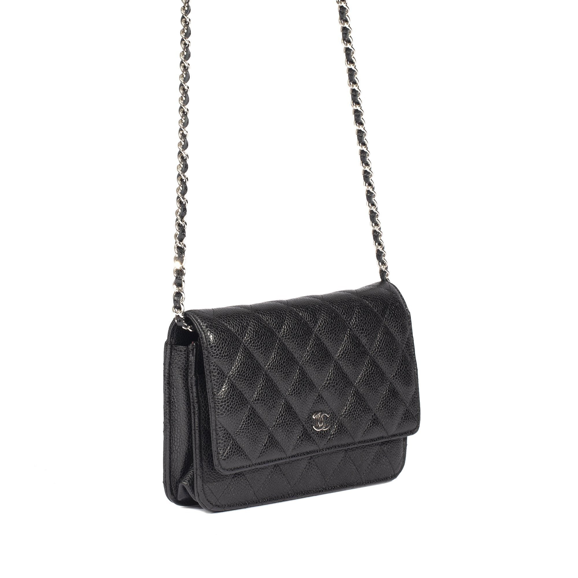 Chanel Black Caviar Classic Wallet on Chain– Oliver Jewellery