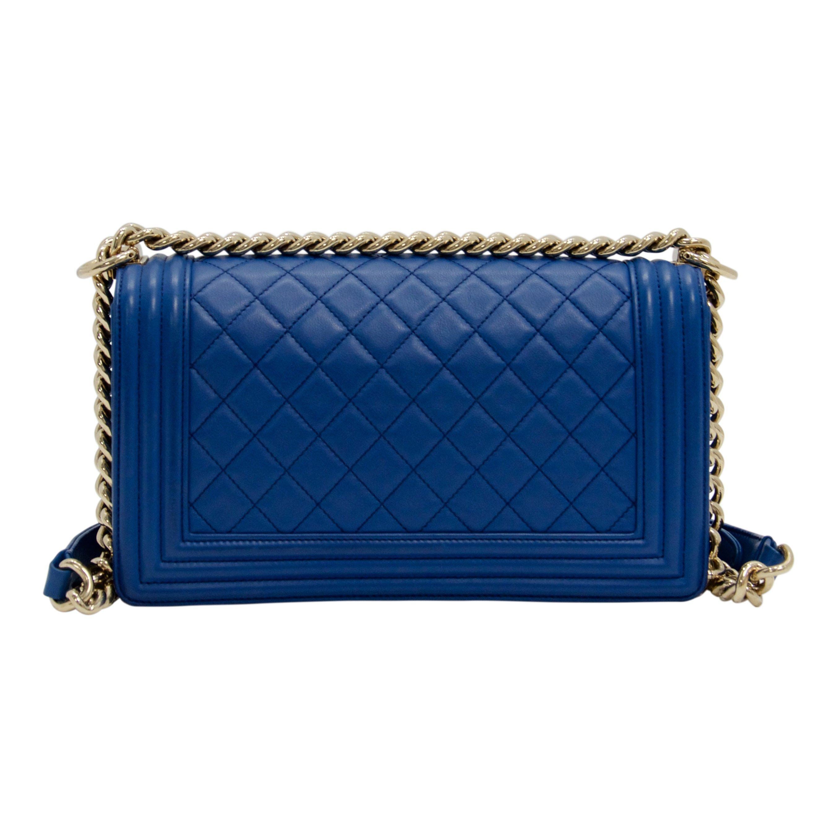 Chanel Blue Medium Boy Bag– Oliver Jewellery