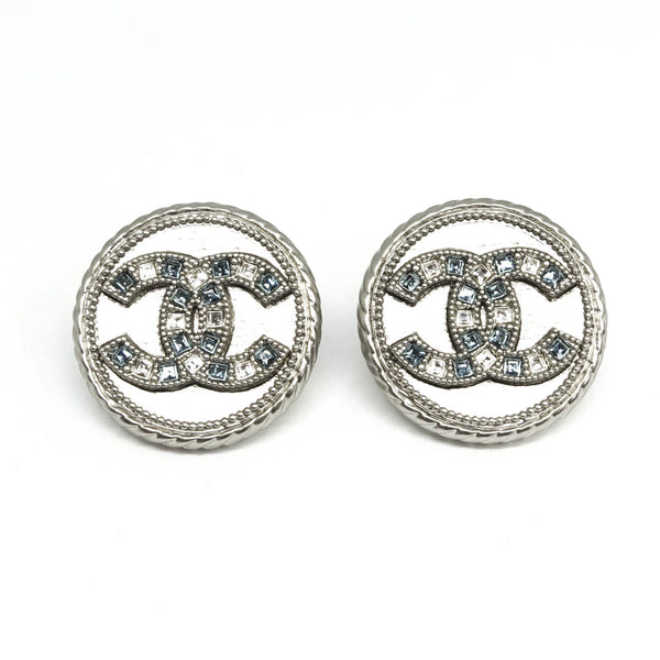 Chanel Crystal CC Logo Round Earrings– Oliver Jewellery