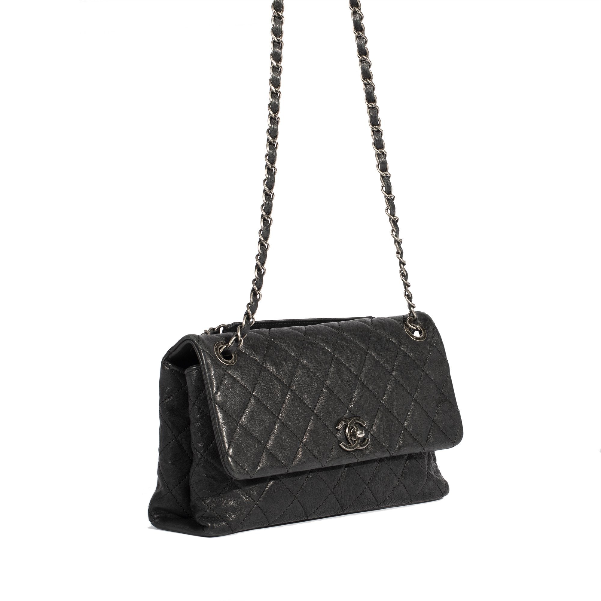 Chanel Limited Edition Medium Aged Calfskin CC Single Flap Bag– Oliver ...