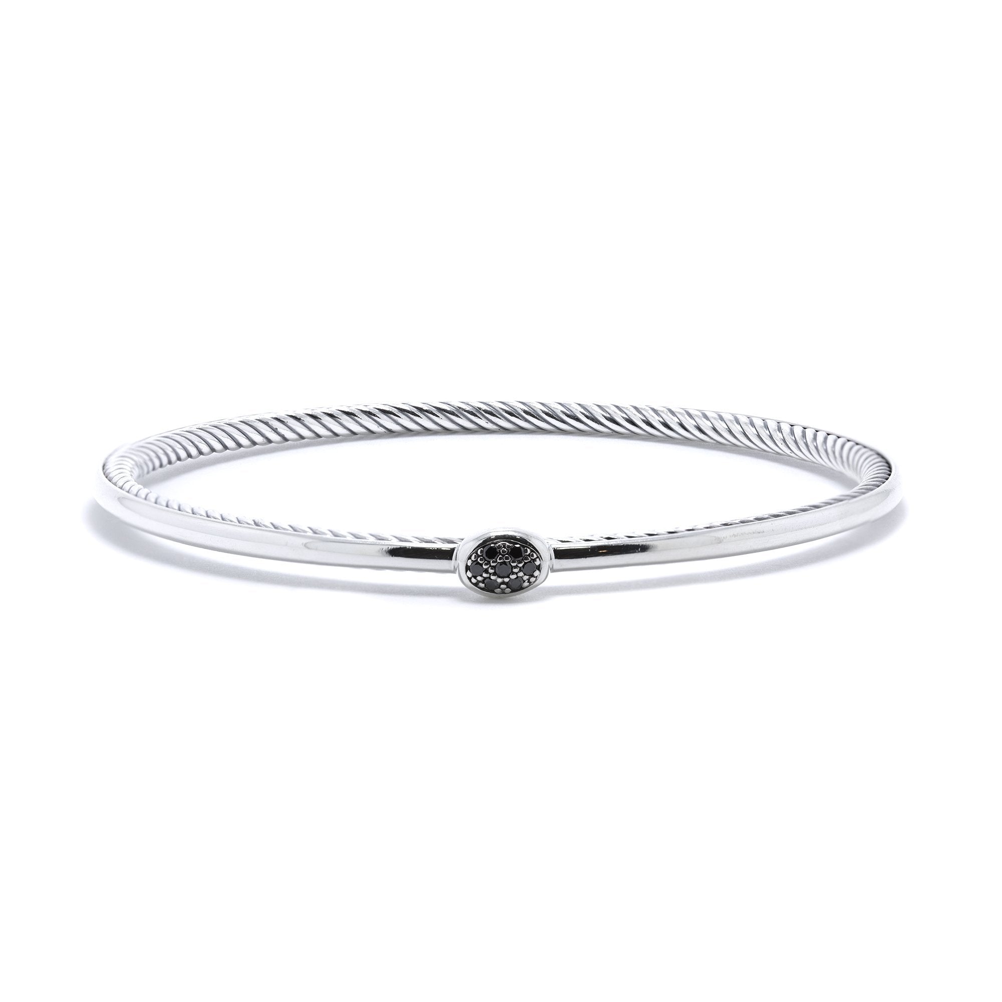 David Yurman Black Diamond Confetti Bangle Bracelet– Oliver Jewellery