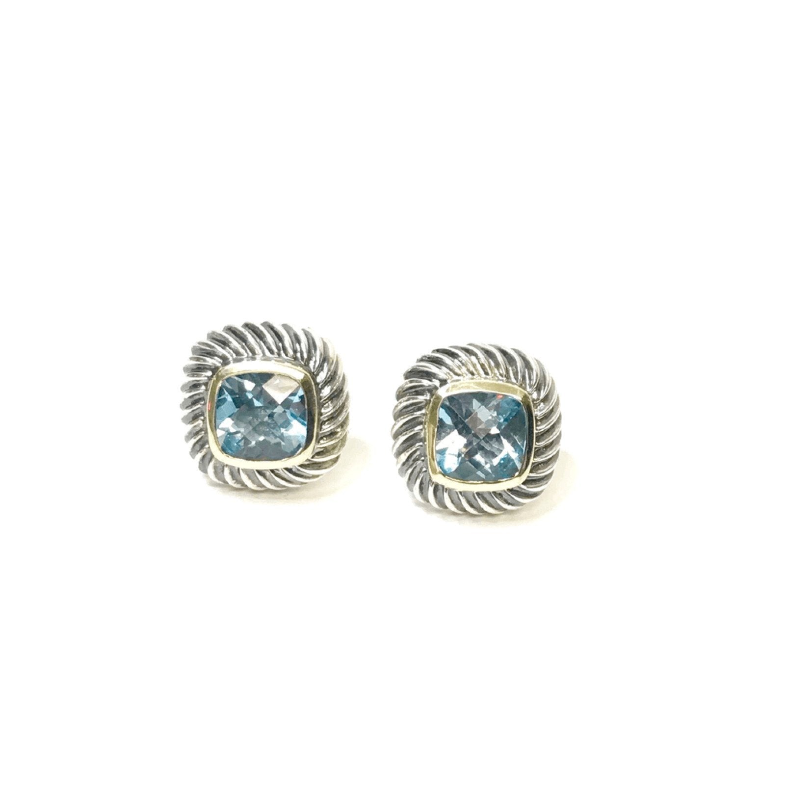 David Yurman Blue Topaz Albion Earrings– Oliver Jewellery