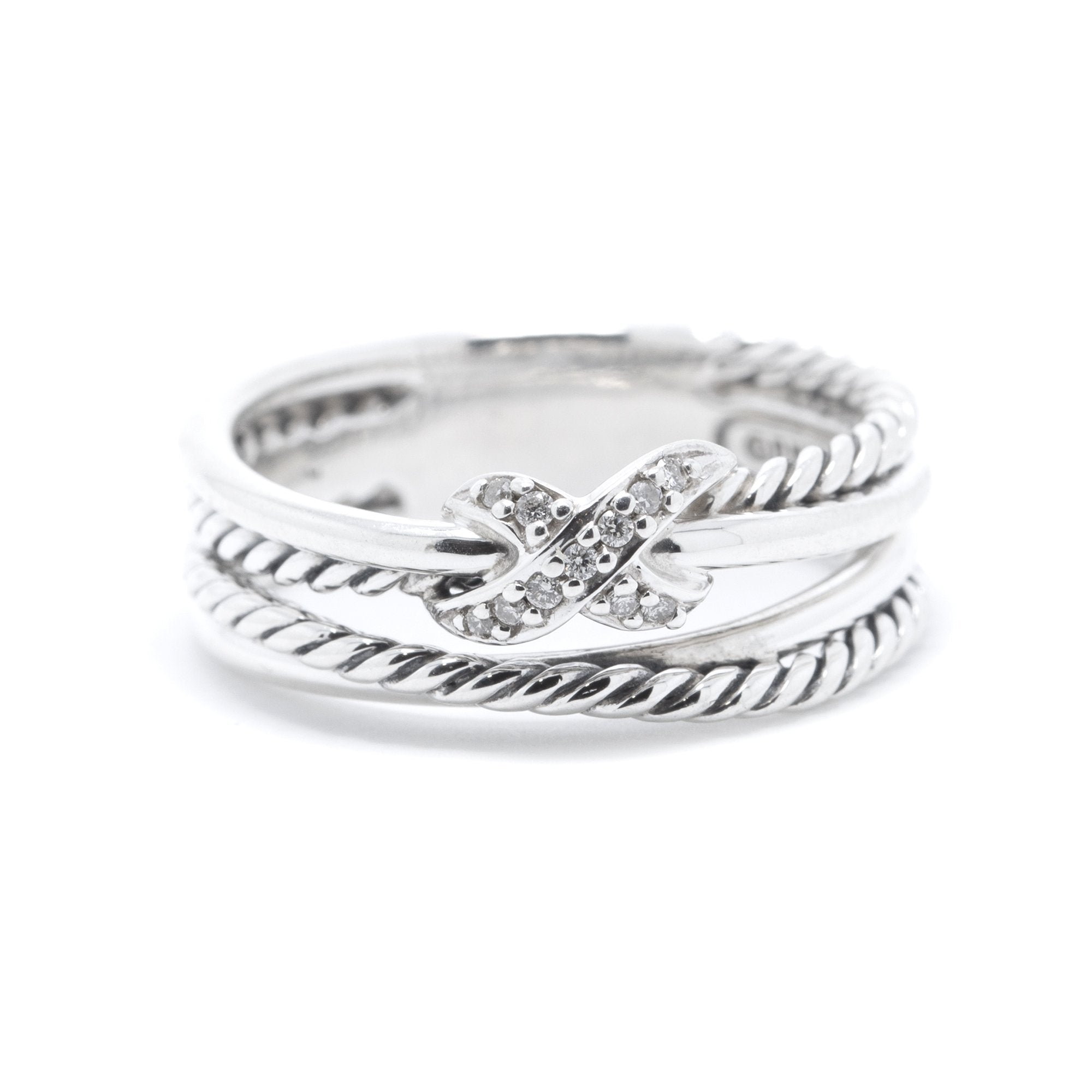 David Yurman Diamond X Crossover Ring Rings David Yurman 352114 ?v=1564089652