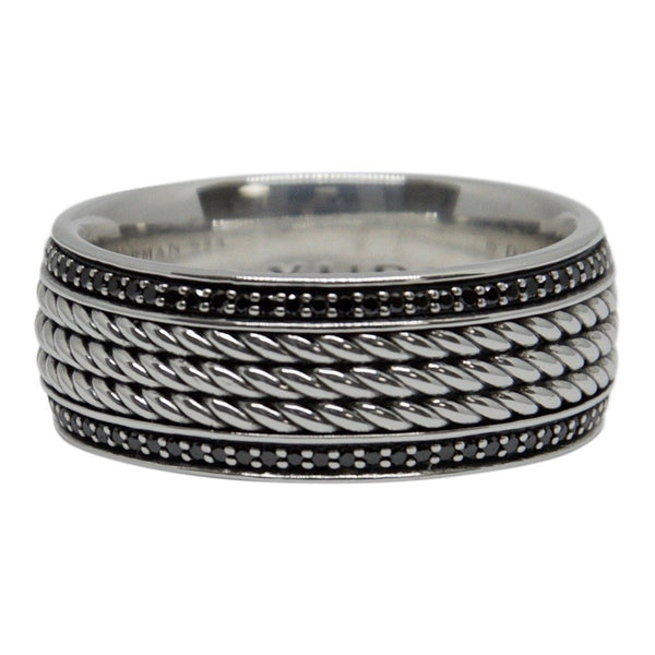 David Yurman Maritime Rope Band Ring with Black Diamonds– Oliver Jewellery