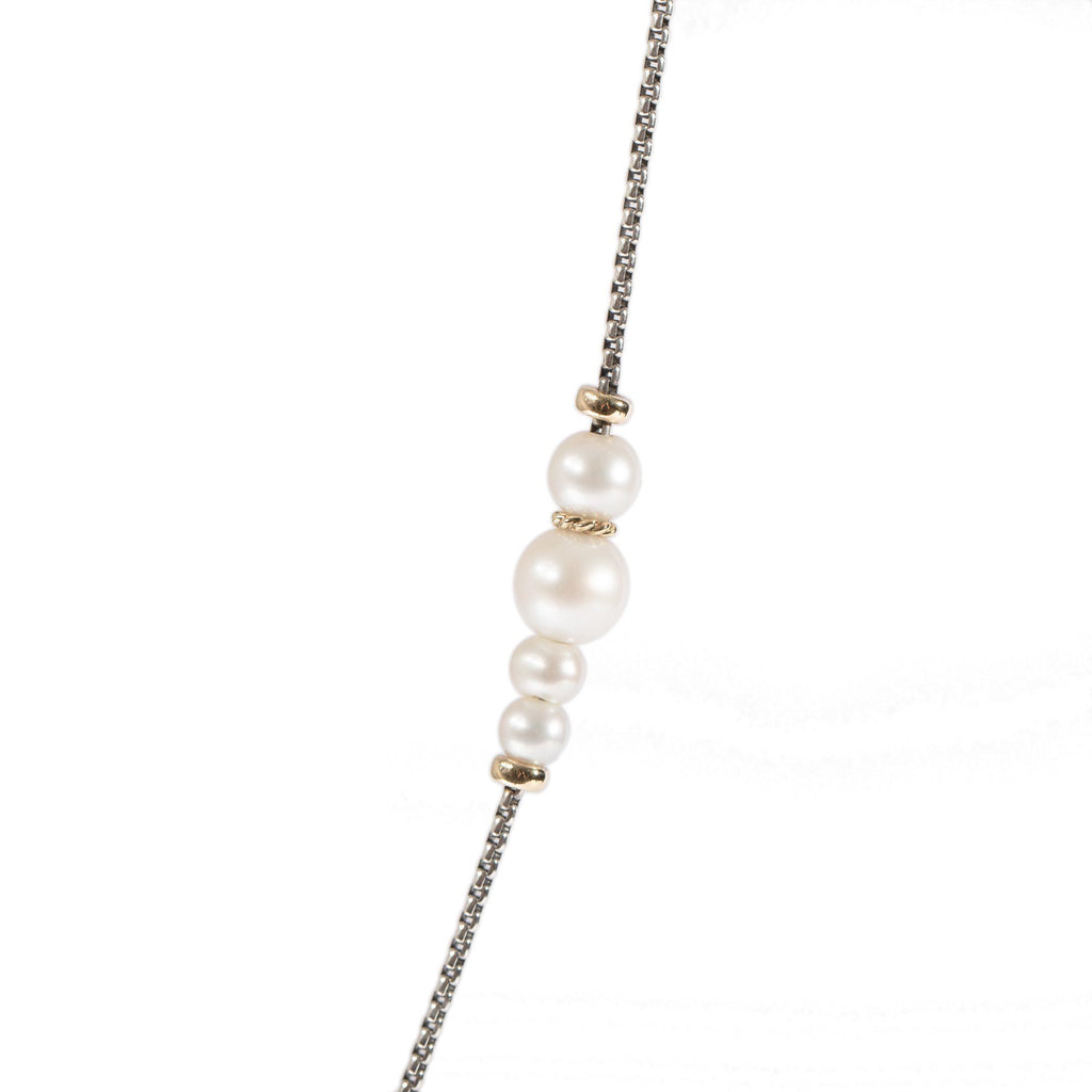 David Yurman Two-Tone Graduated Pearl Station Necklace– Oliver Jewellery