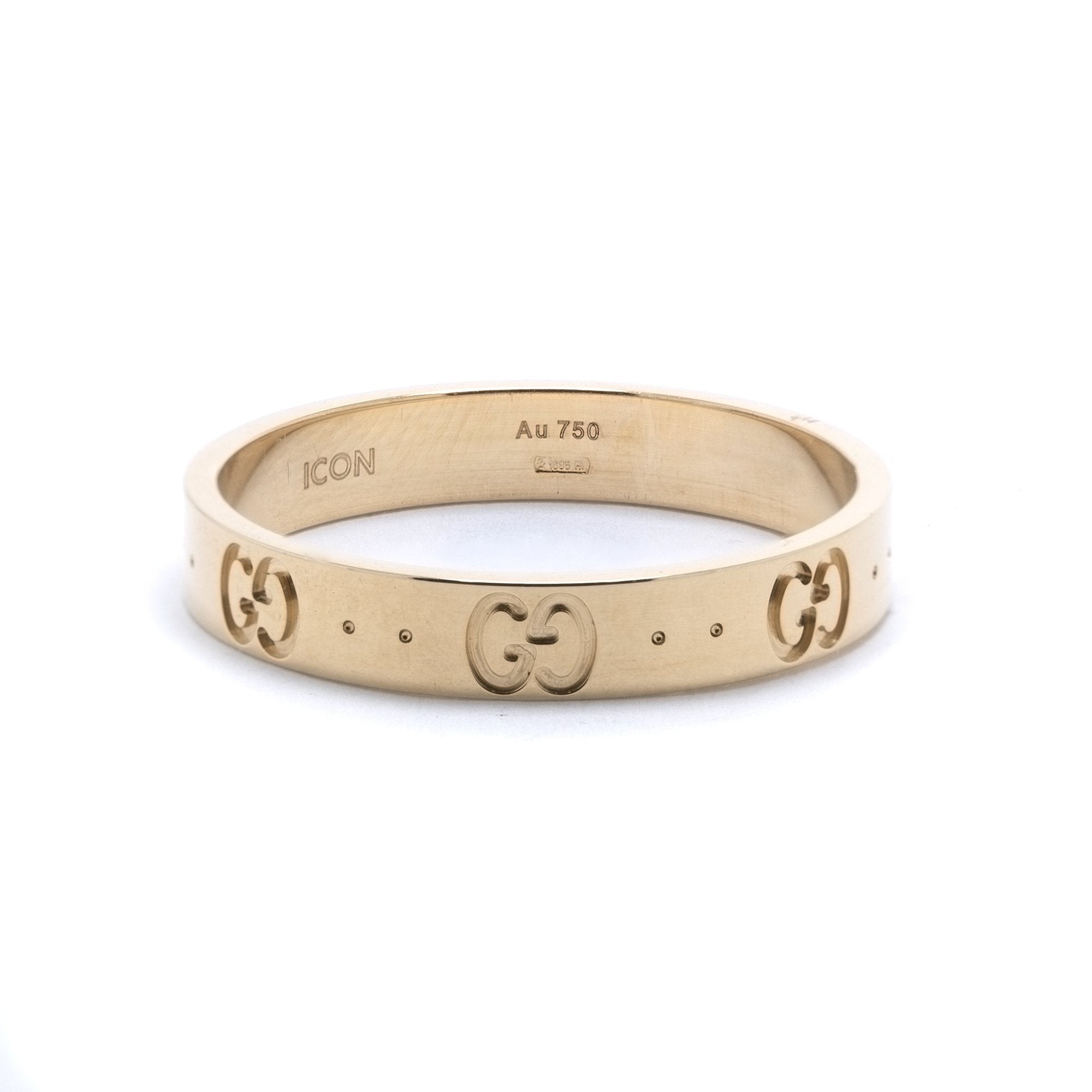 Gucci 18k Yellow Gold Icon Thin Band Ring– Oliver Jewellery