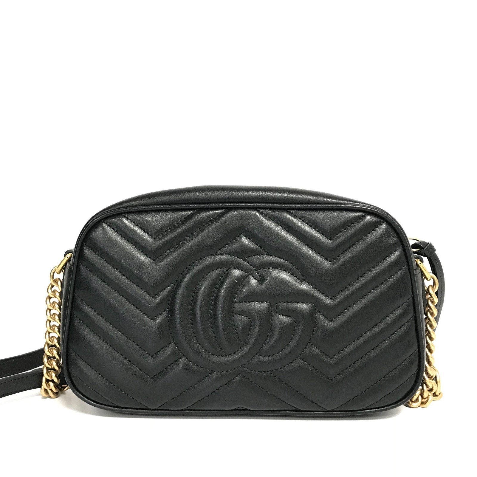 Gucci Black GG Marmont Small Matelasse Shoulder Bag– Oliver Jewellery