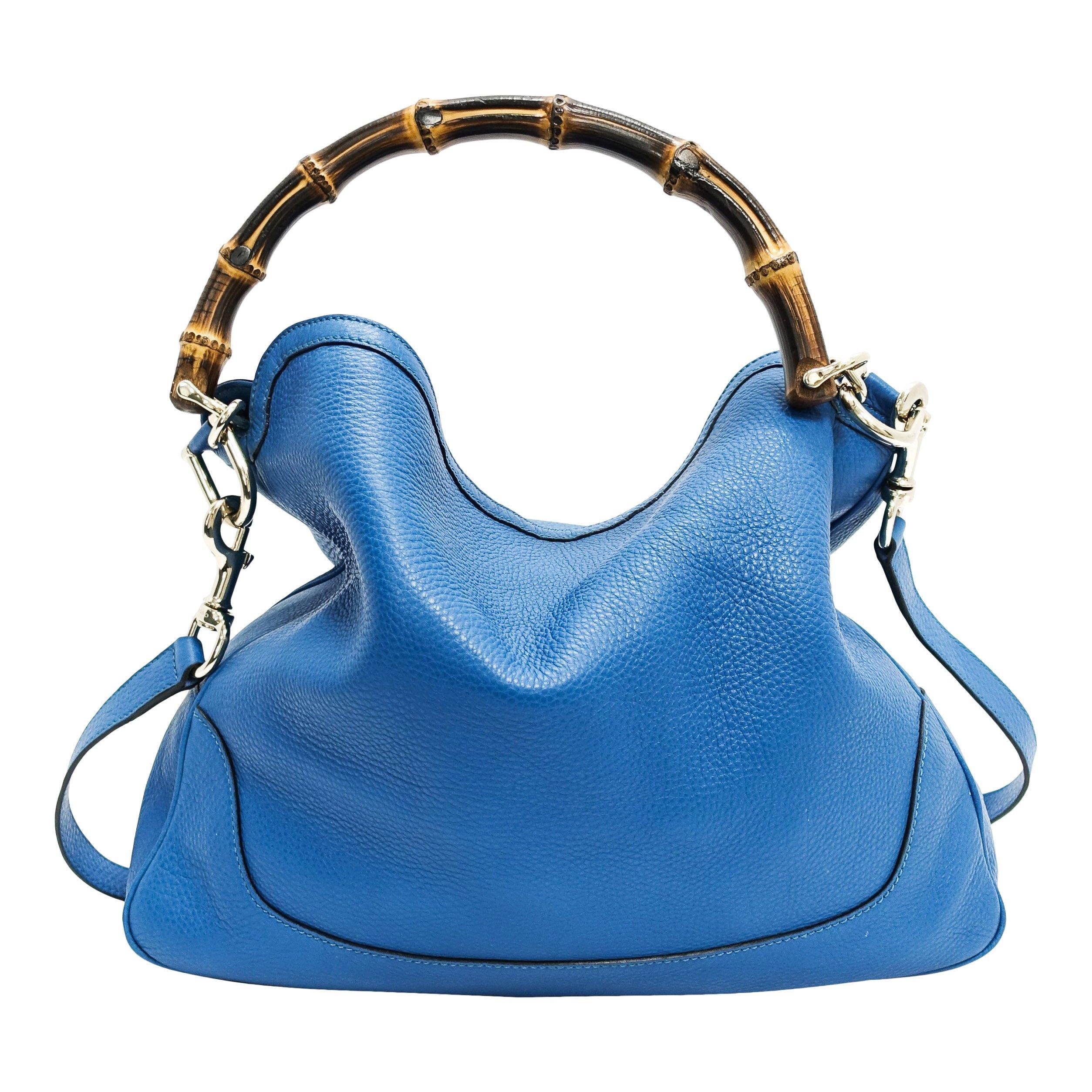 Gucci Blue Diana Bamboo Handle Bag– Oliver Jewellery