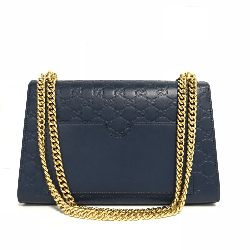 Gucci Blue Medium Padlock Signature Shoulder Bag– Oliver Jewellery