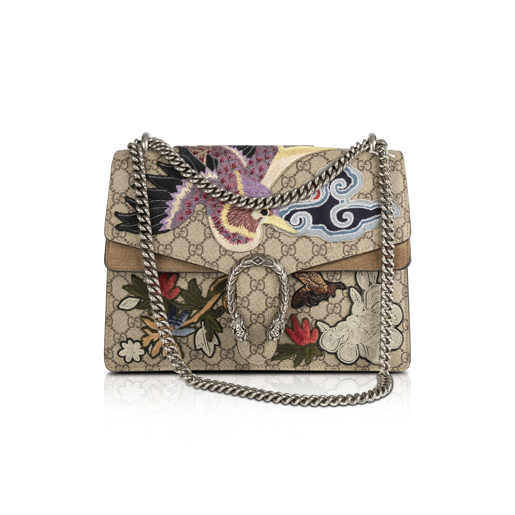 Gucci GG Supreme Medium Bird Dionysus Shoulder Bag– Oliver Jewellery
