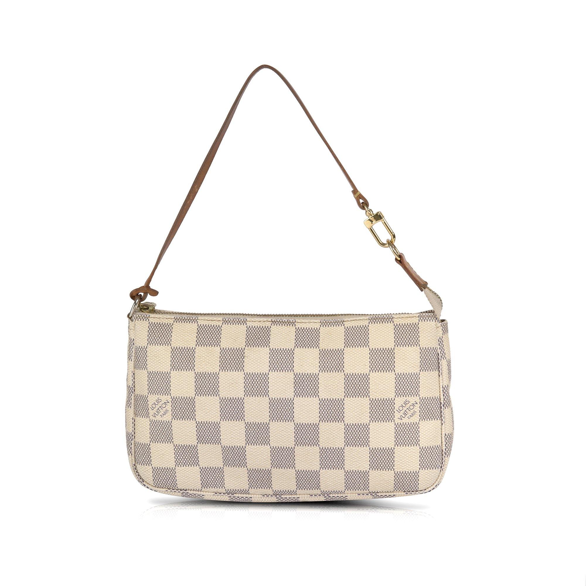 Louis Vuitton White Damier Azur Canvas Pochette accessoires Bag Louis  Vuitton