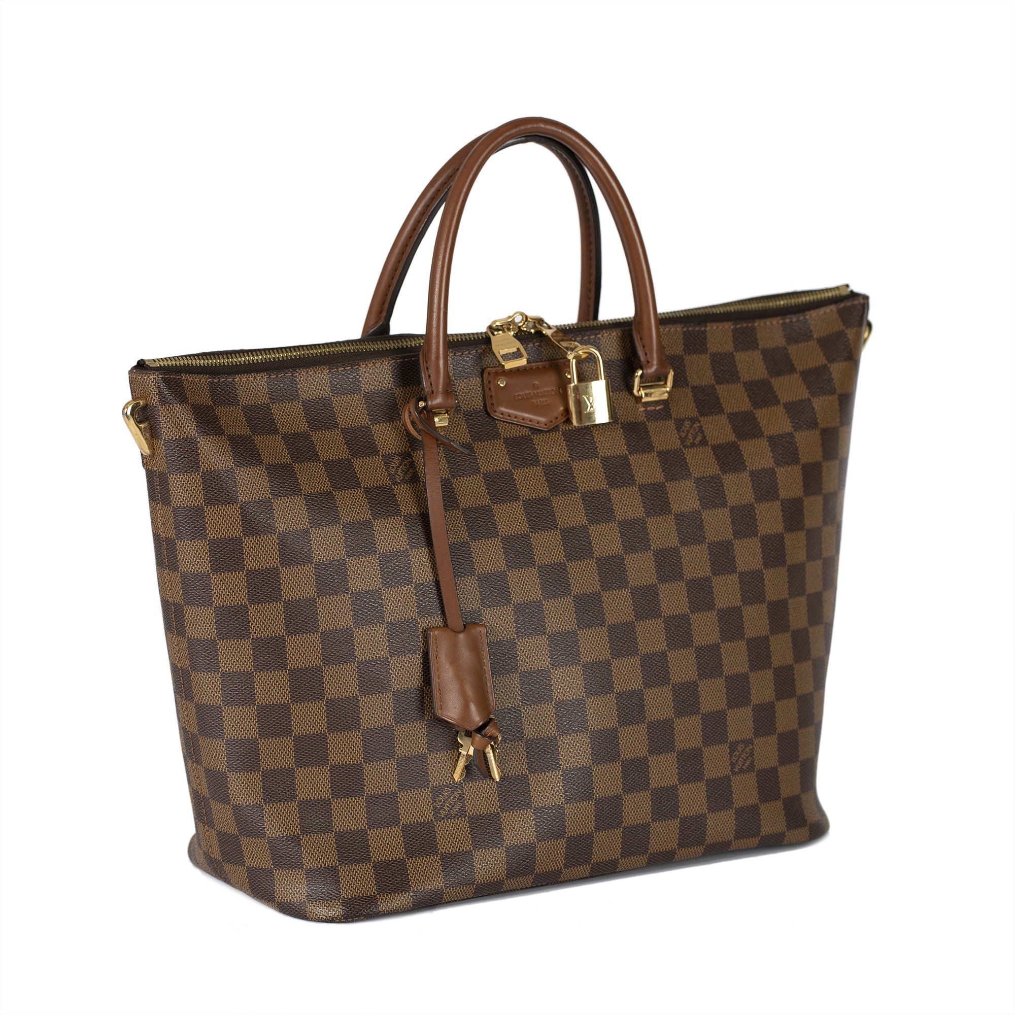 LOUIS VUITTON Belmont Damier Ebene Shoulder Bag Brown