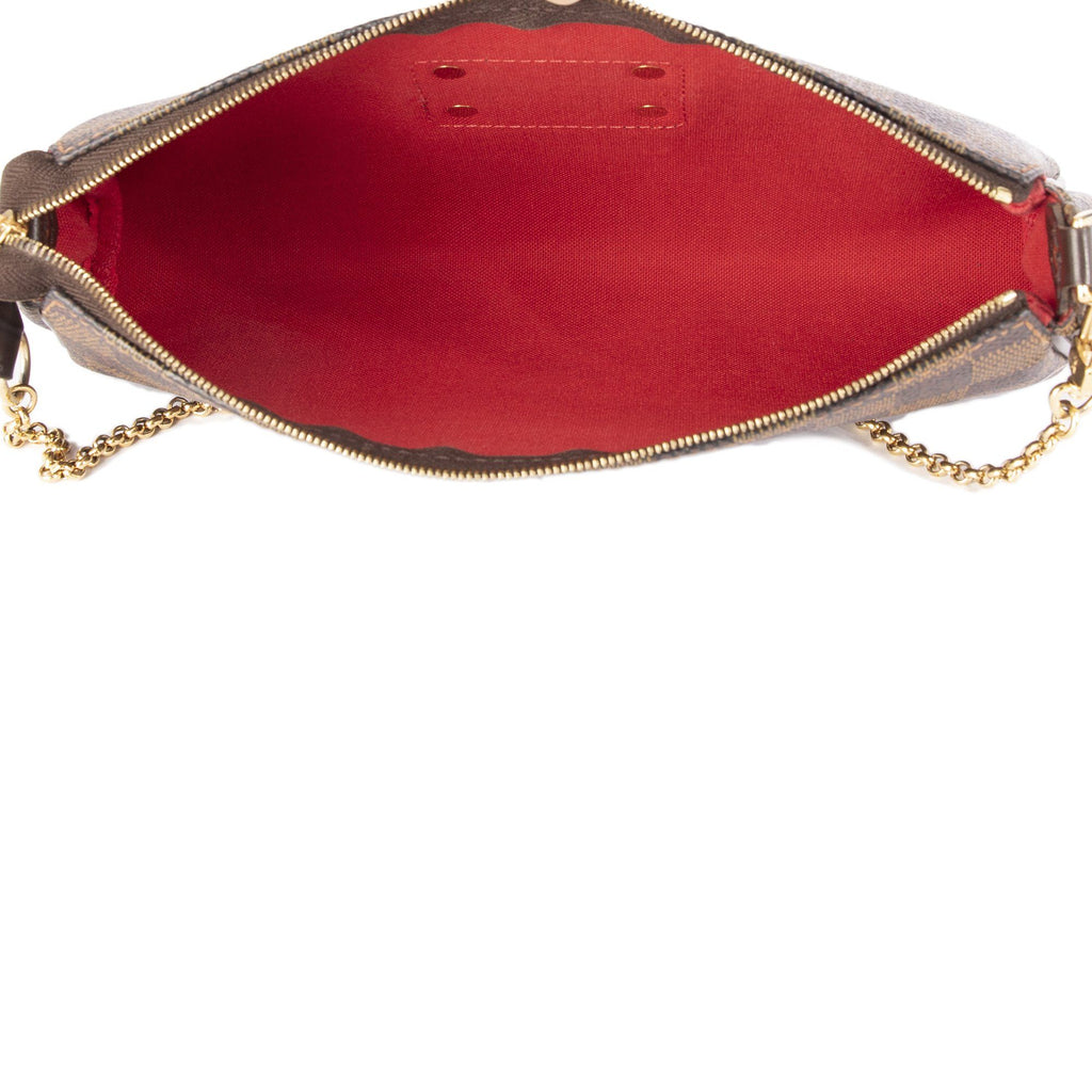 Louis Vuitton Damier Ebene Eva Clutch w/ Shoulder Strap– Oliver Jewellery