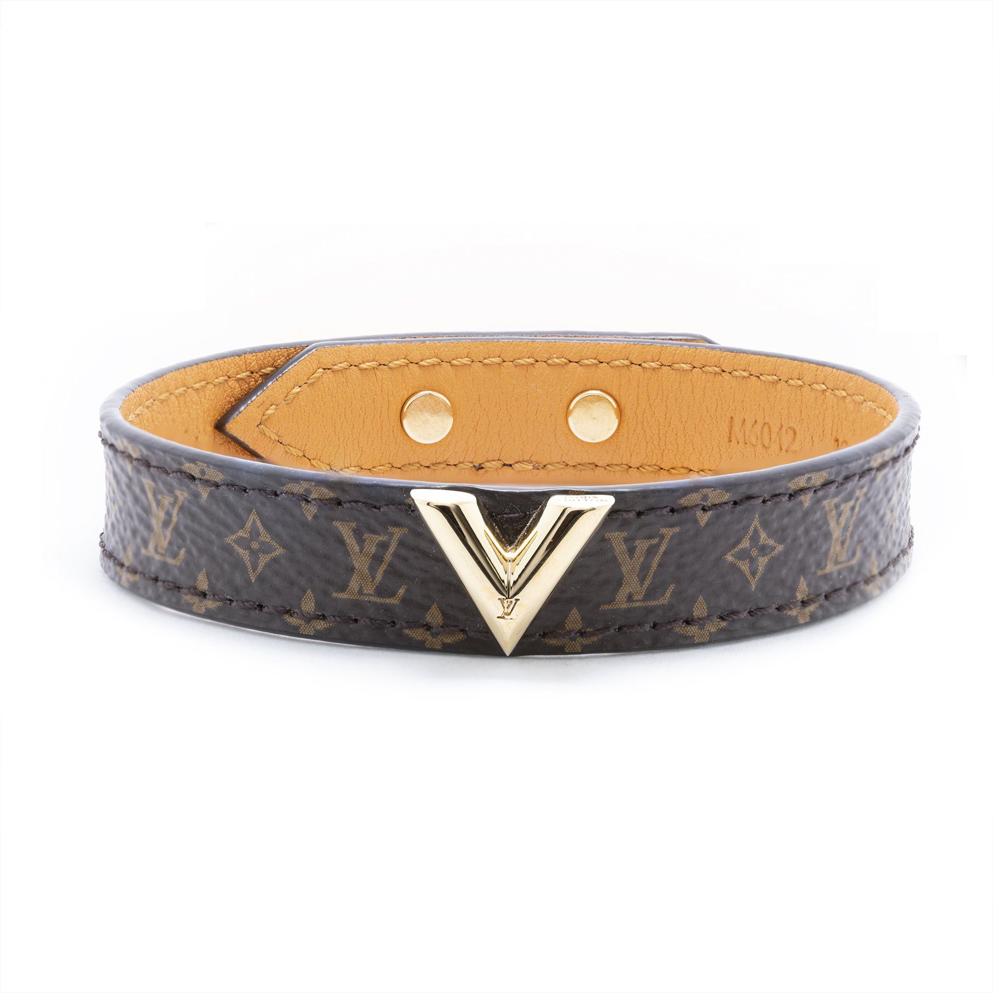 LOUIS VUITTON Essential V Supple Bracelet Silver 376089