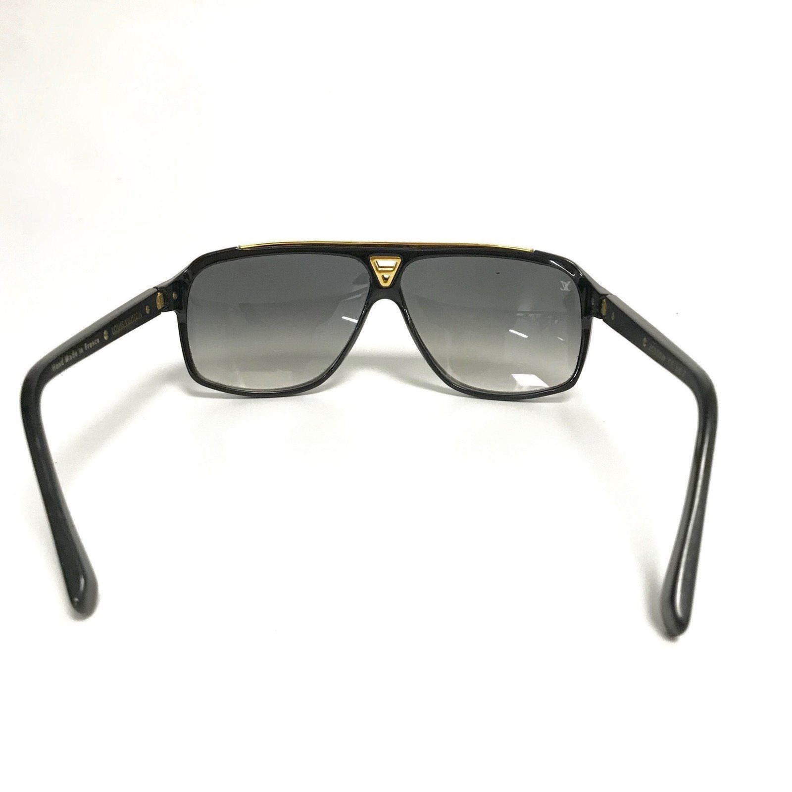 Pre-owned Black/gold Z0350w Evidence Square Sunglasses