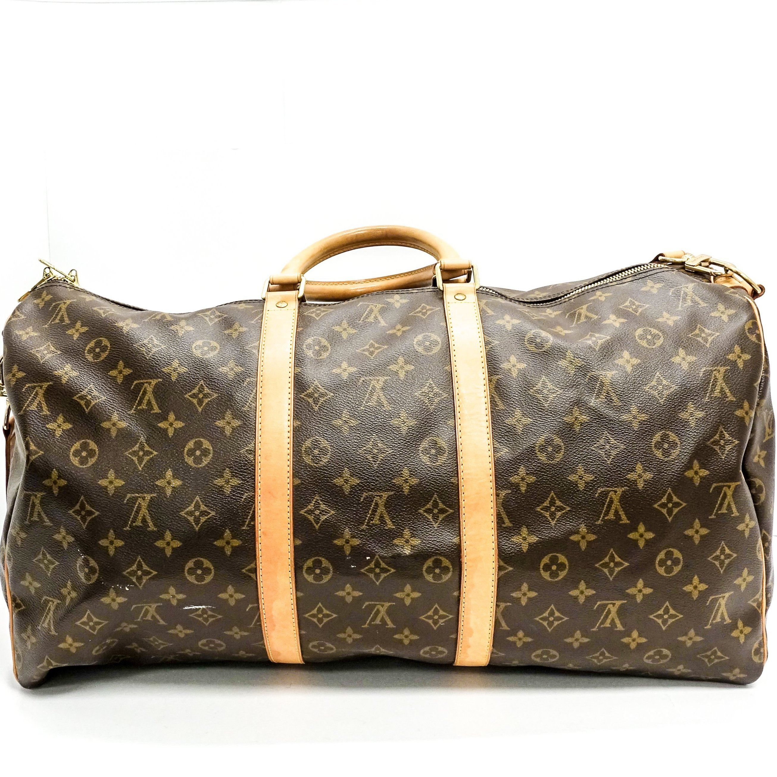 Louis+Vuitton+Keepall+Bandouliere+Duffle+55+Black+Canvas for sale online