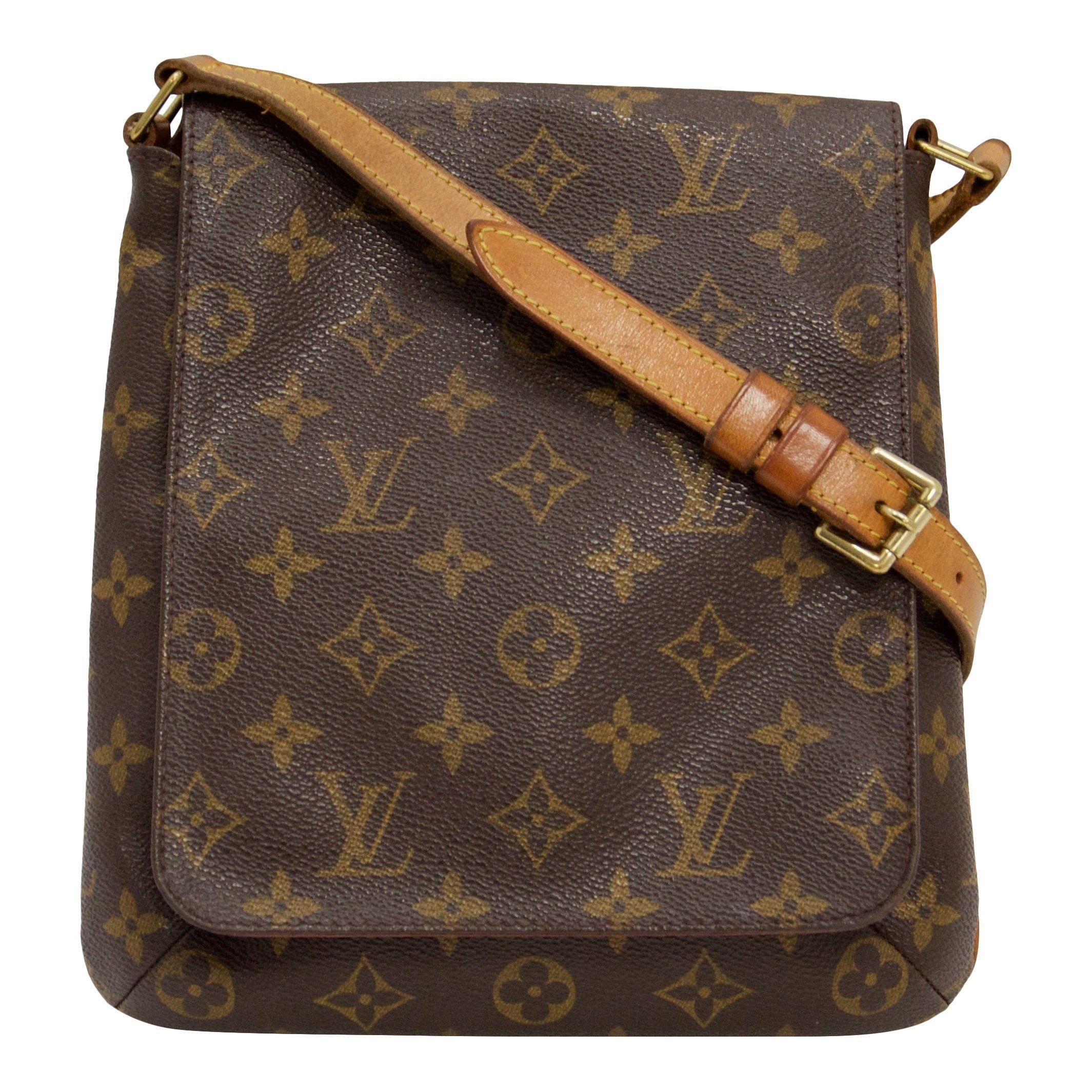 Musette Tango Shoulder bag in Monogram Coated Canvas, Gold Hardware