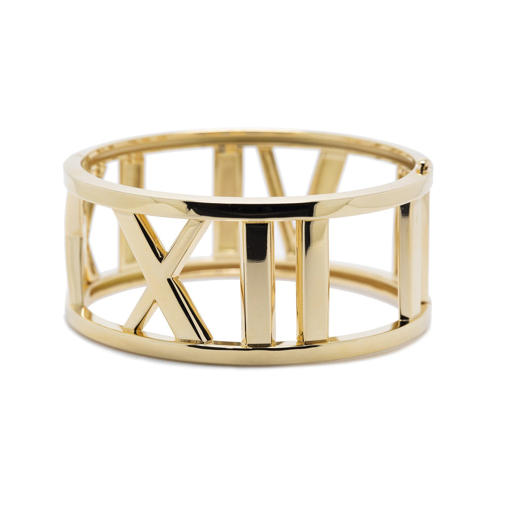 Tiffany & Co. 18k Gold Open Atlas Wide Bangle Bracelet– Oliver Jewellery