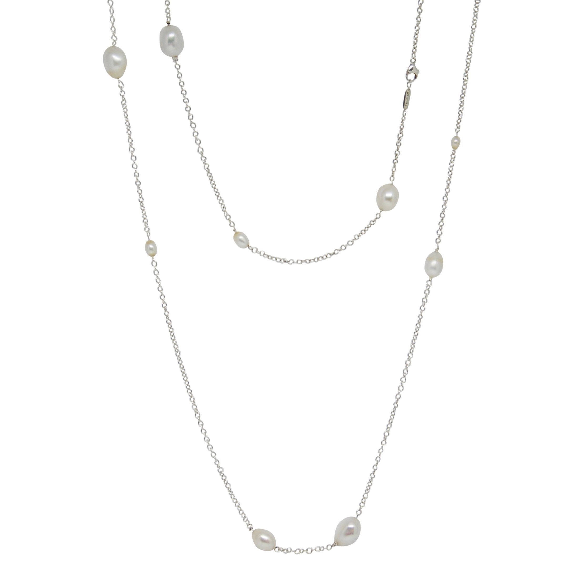 Tiffany & Co. Elsa Peretti Pearls by the Yard Sprinkle Necklace– Oliver ...