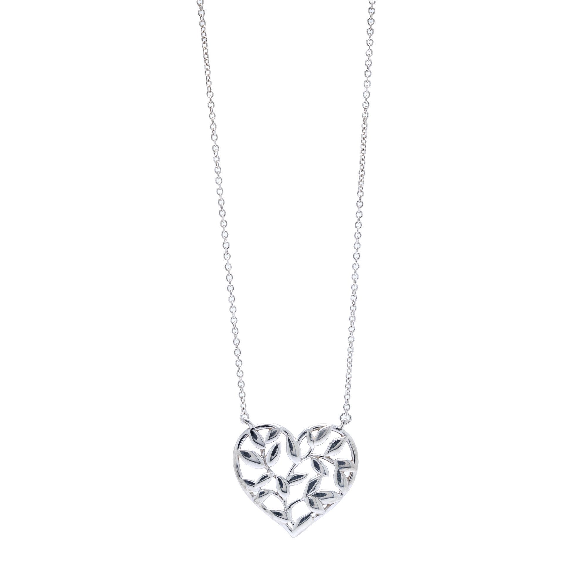 Tiffany & Co. Paloma Picasso Olive Leaf Heart Pendant Necklace– Oliver ...