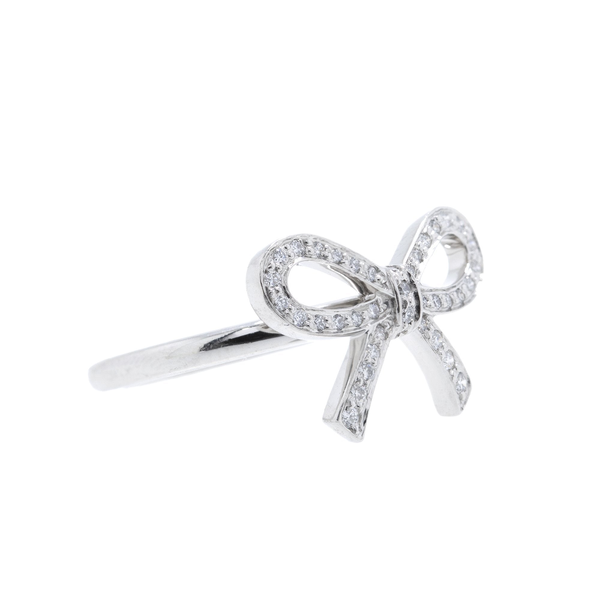 Tiffany & Co. Platinum & Diamond Bow Ring– Oliver Jewellery